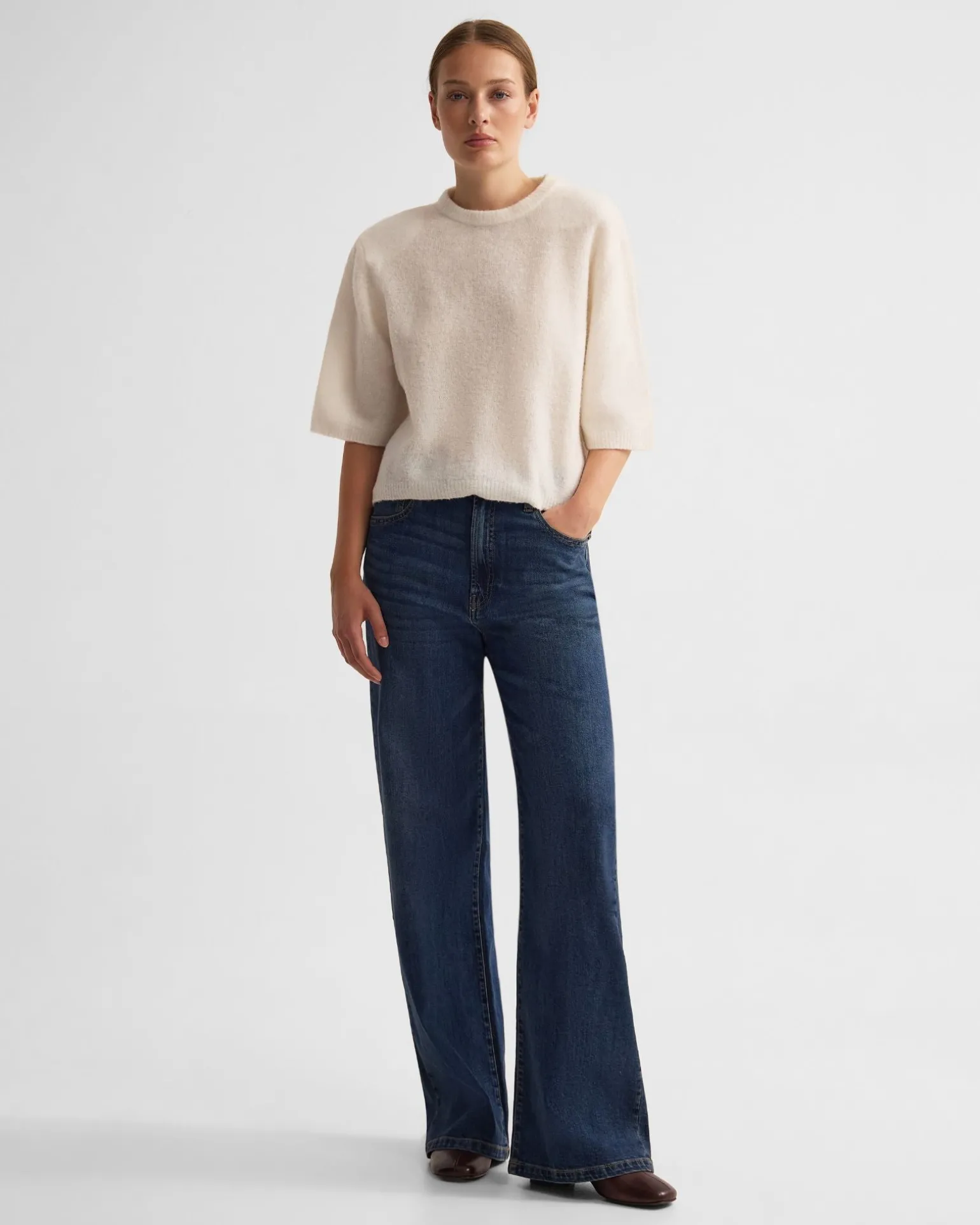 Leeta Wool Knitted T Shirt