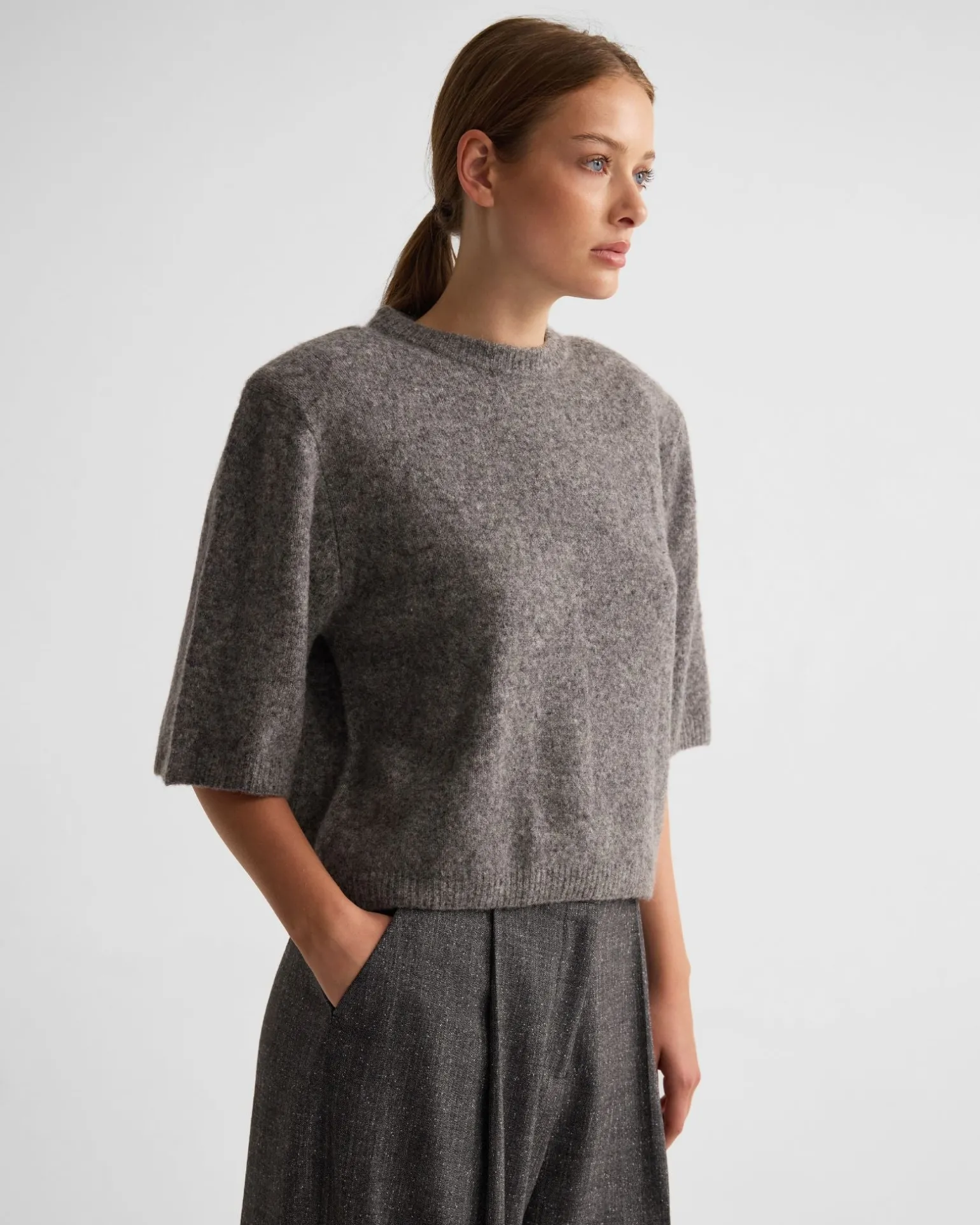 Leeta Wool Knitted T Shirt