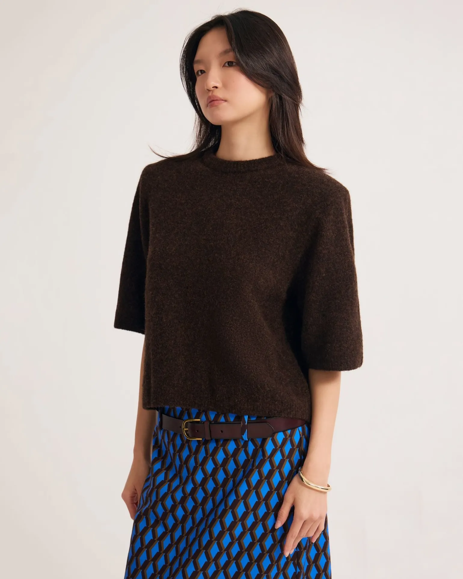 Leeta Wool Knitted T Shirt