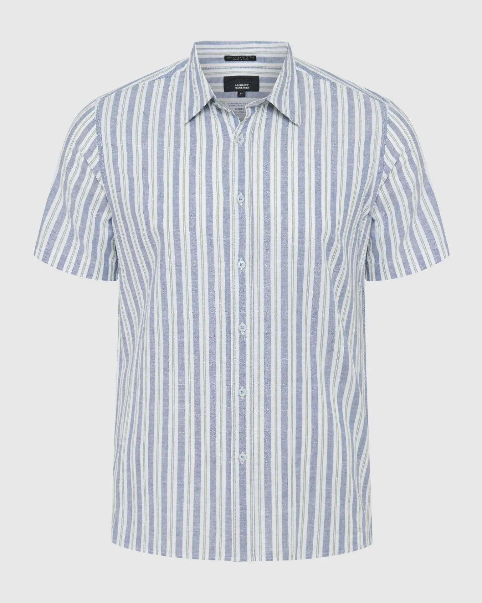Leyton Short Sleeve Stripe Linen Shirt