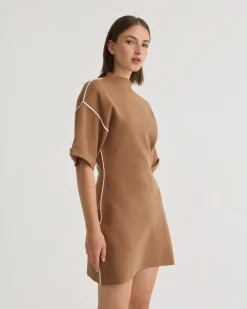 Lisa Knitted Contrast Trim Dress