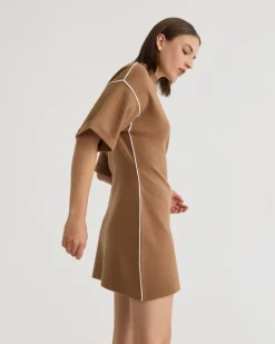 Lisa Knitted Contrast Trim Dress