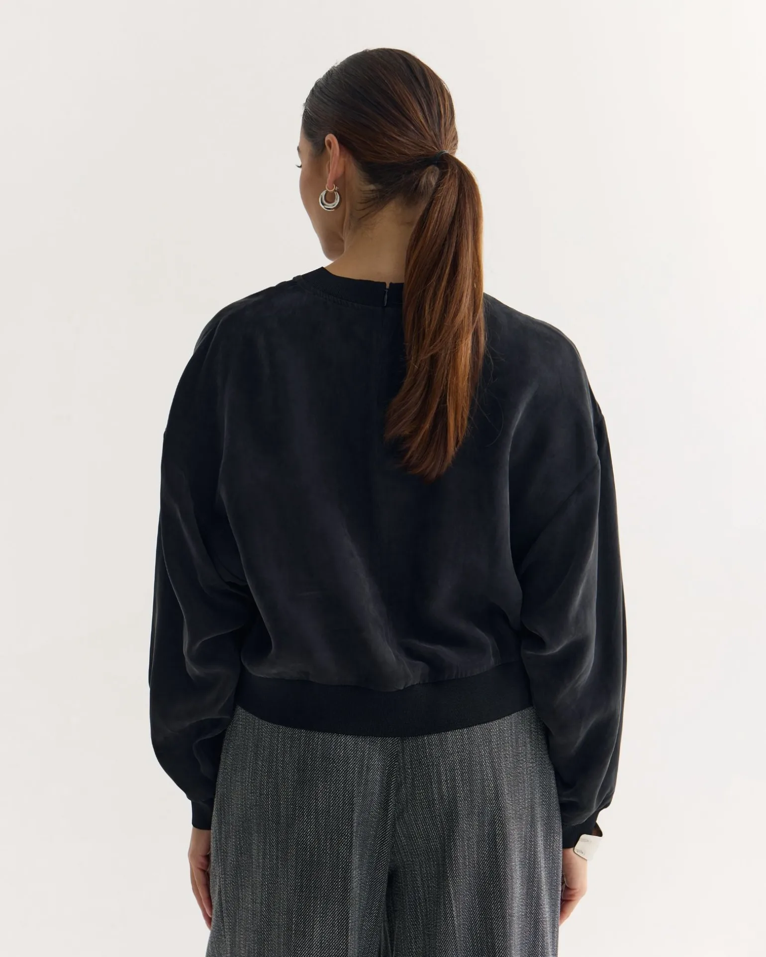Lola Rib Collar Cupro Top