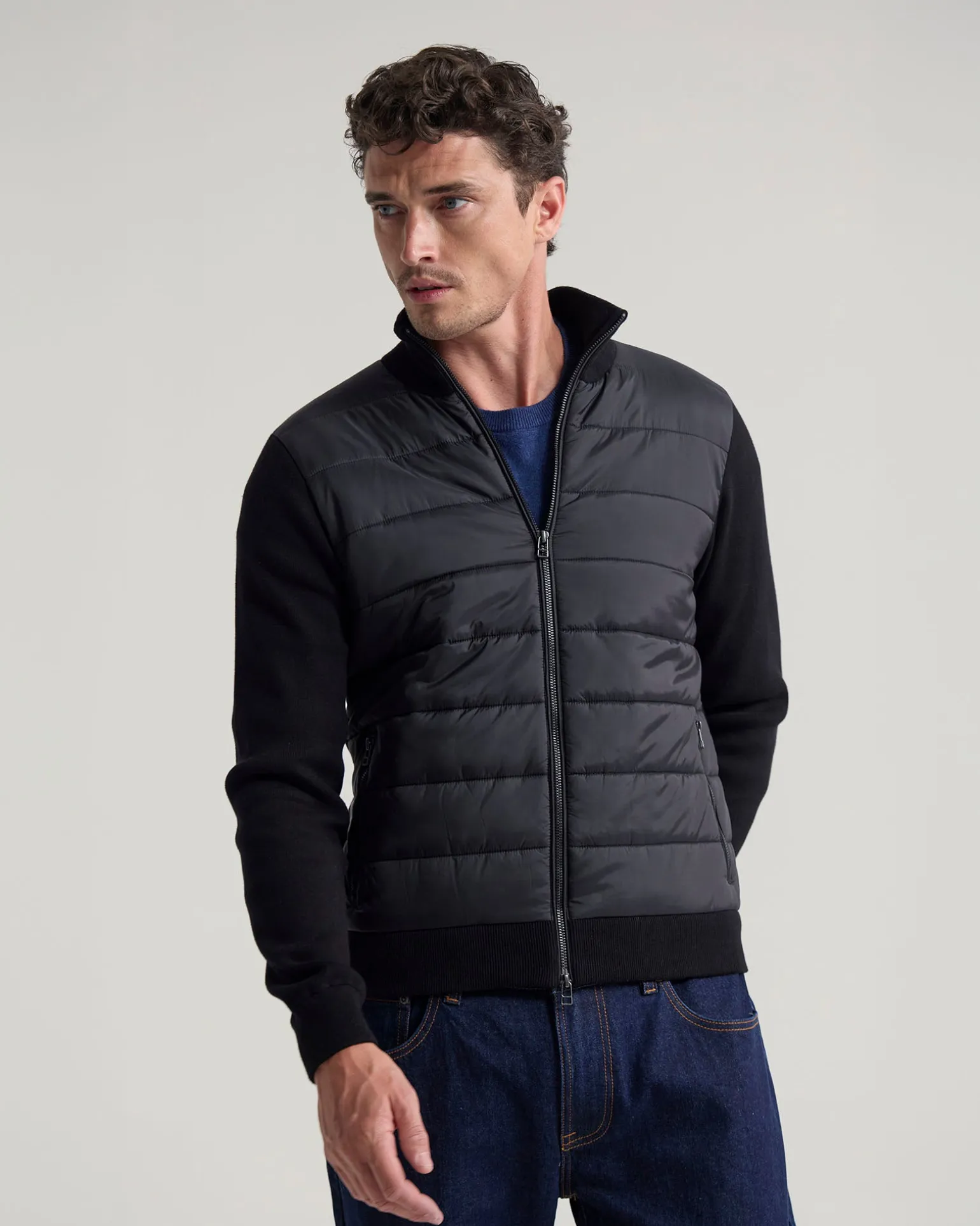 Lorenzo Knit Sleeve Puffer Jacket