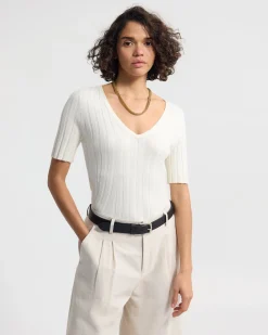 Lucy Rib V-Neck Knit