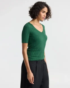 Lucy Rib V-Neck Knit
