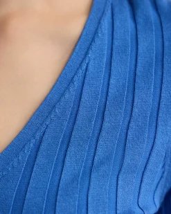 Lucy Rib V-Neck Knit