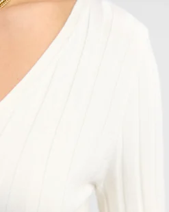 Lucy Rib V-Neck Knit