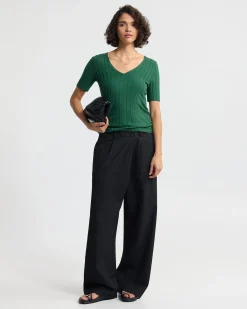 Lucy Rib V-Neck Knit