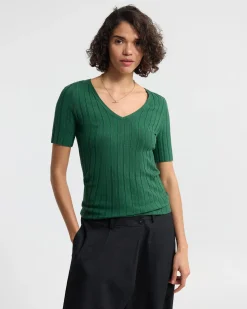 Lucy Rib V-Neck Knit