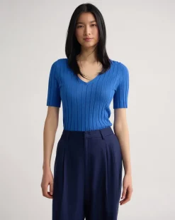 Lucy Rib V-Neck Knit