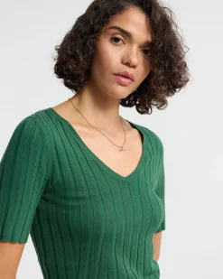 Lucy Rib V-Neck Knit