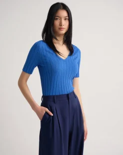 Lucy Rib V-Neck Knit