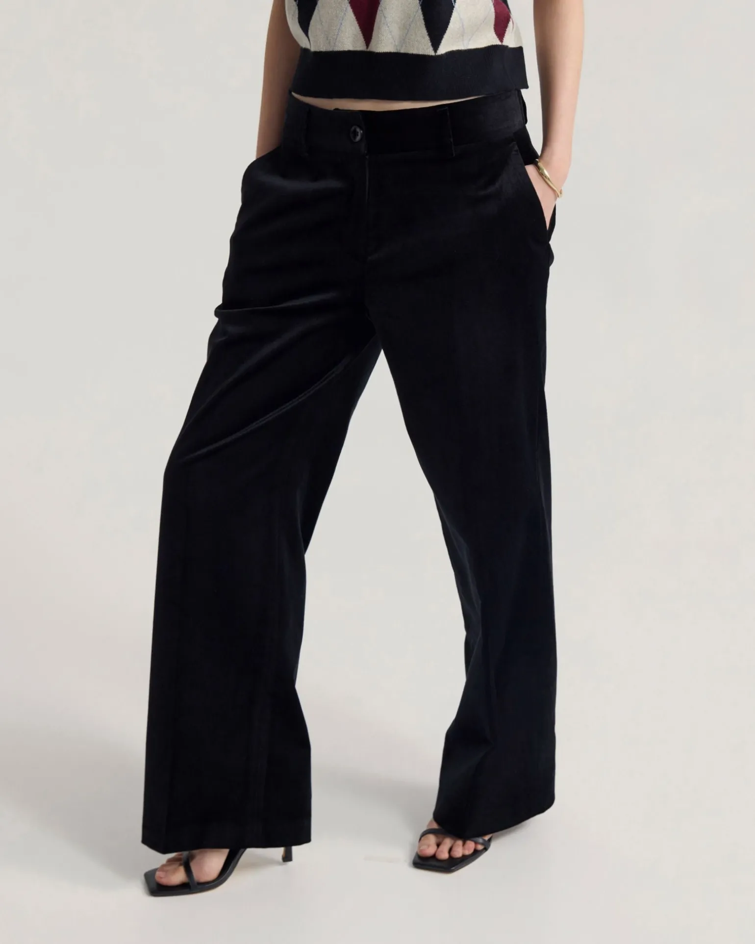 Lydia Velvet Straight Leg Pants