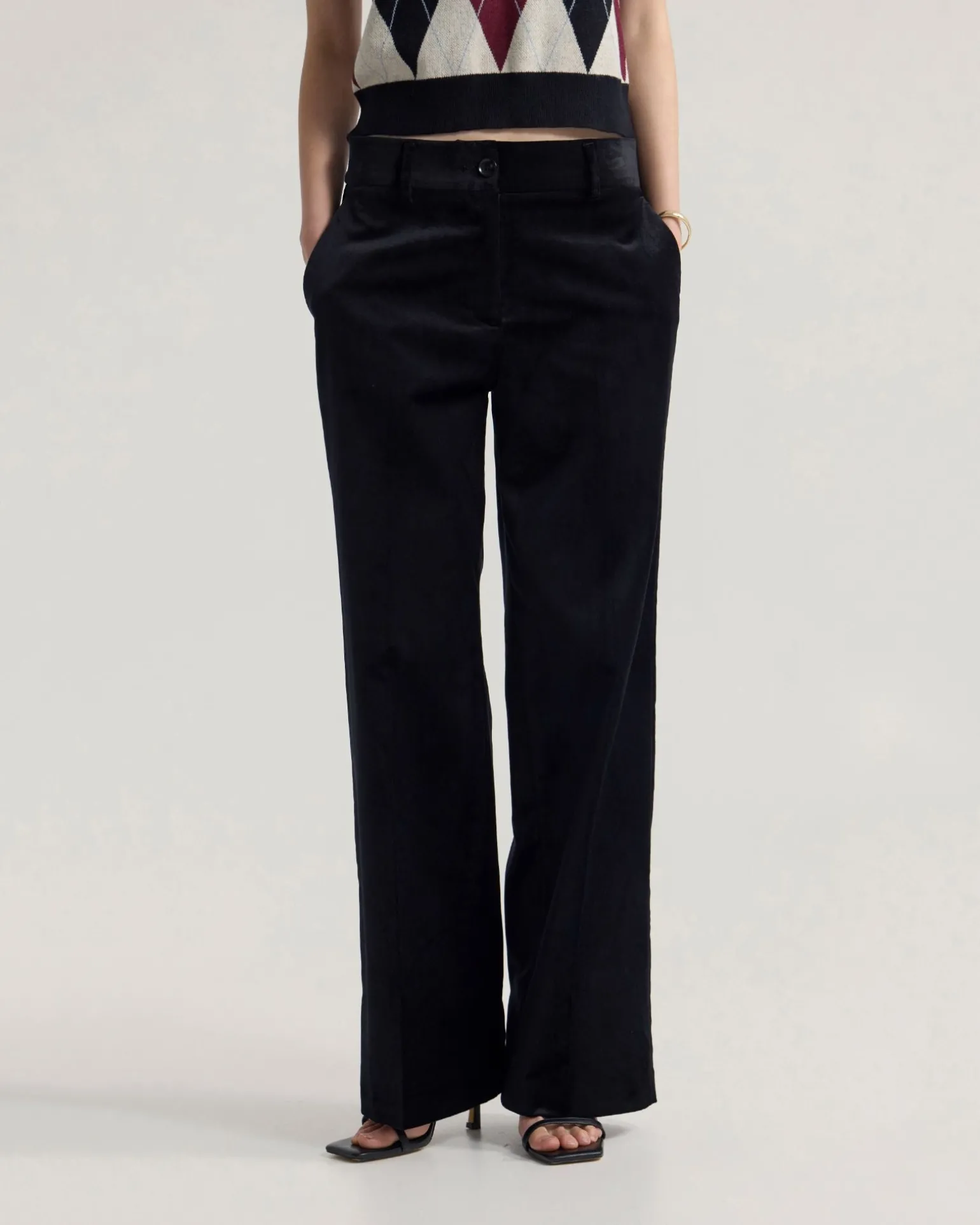 Lydia Velvet Straight Leg Pants