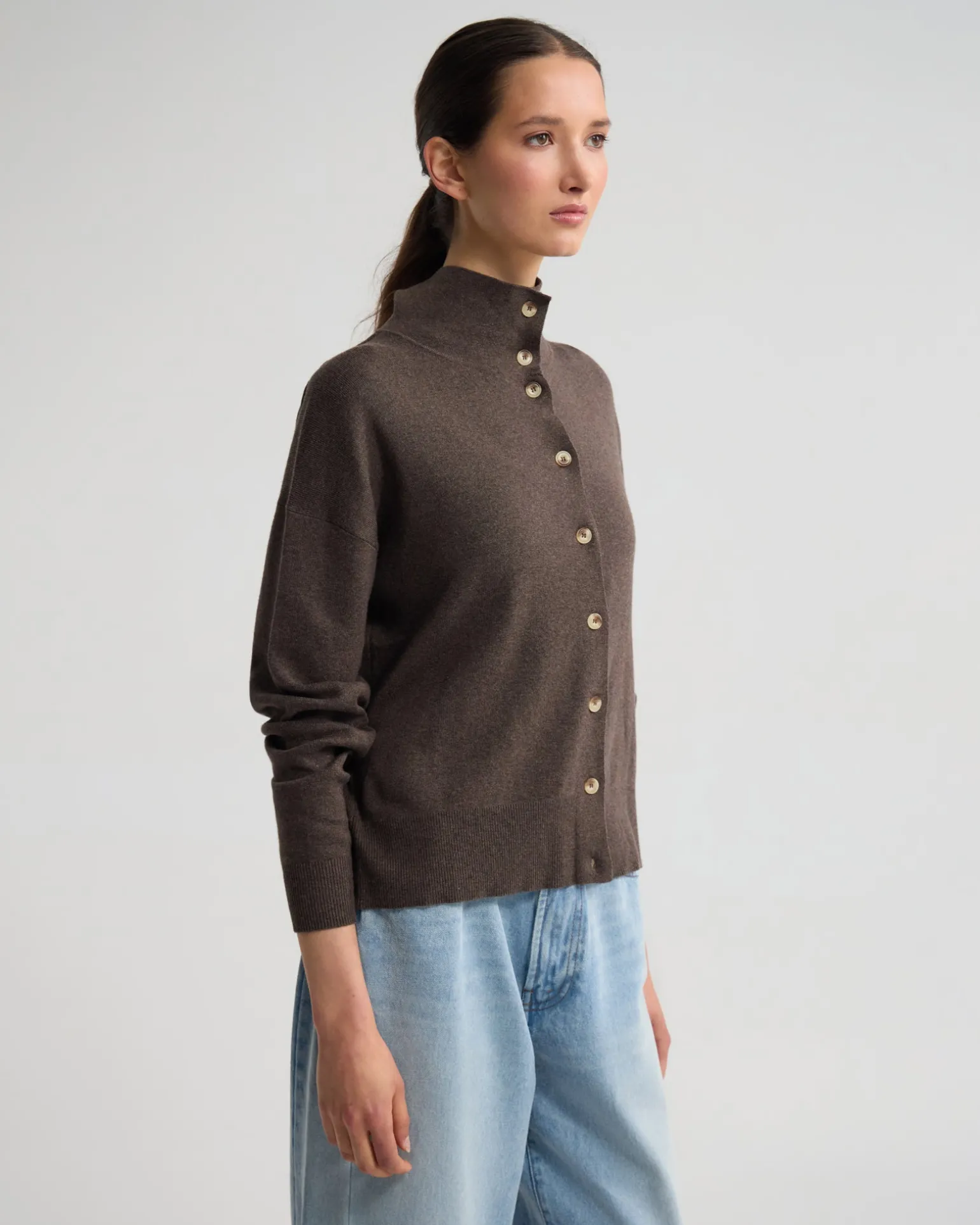 Maddison Funnel Collar Cardigan