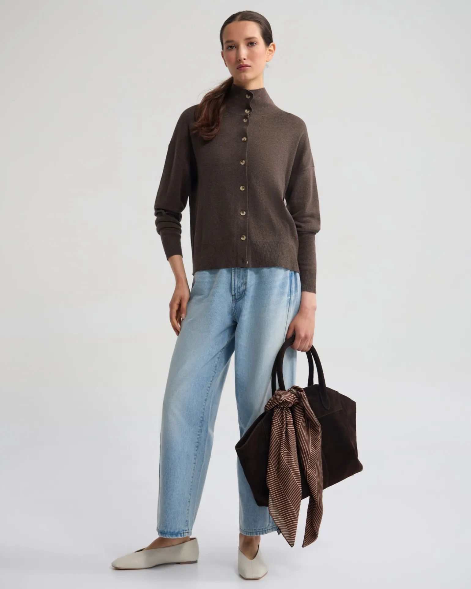 Maddison Funnel Collar Cardigan