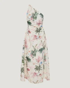 Maja One Shoulder Linen Dress