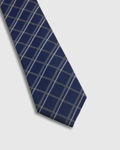 Malcolm Check 7Cm Silk Tie
