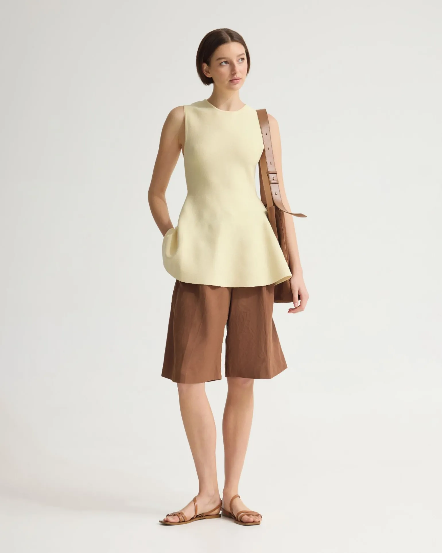 Margot Knitted Peplum Top