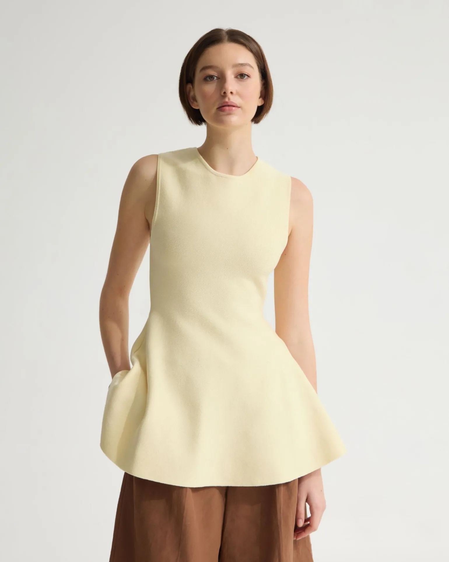 Margot Knitted Peplum Top