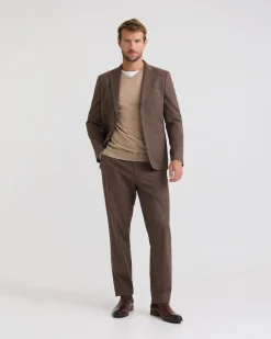 Marlo Herringbone Cotton Trousers