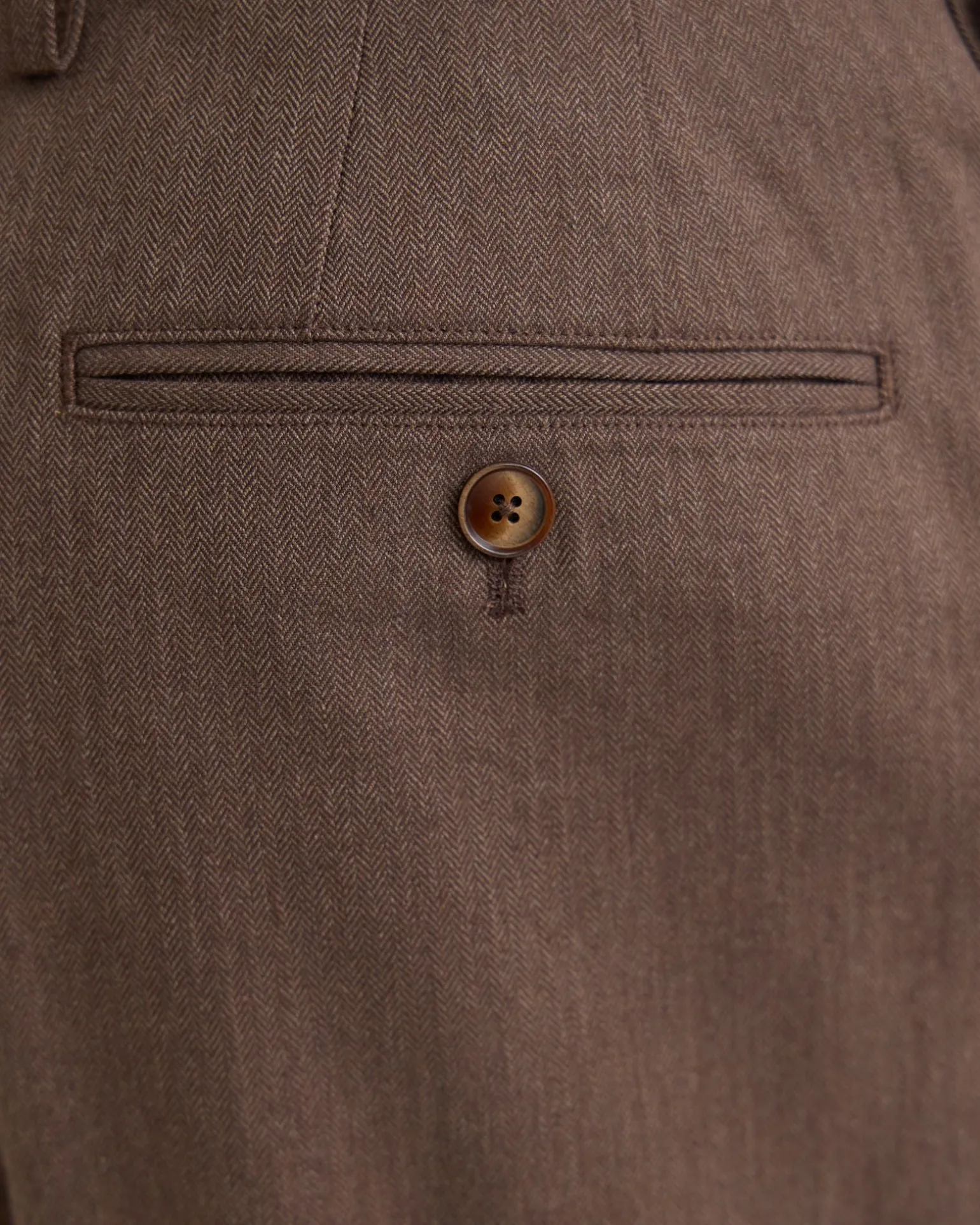 Marlo Herringbone Cotton Trousers