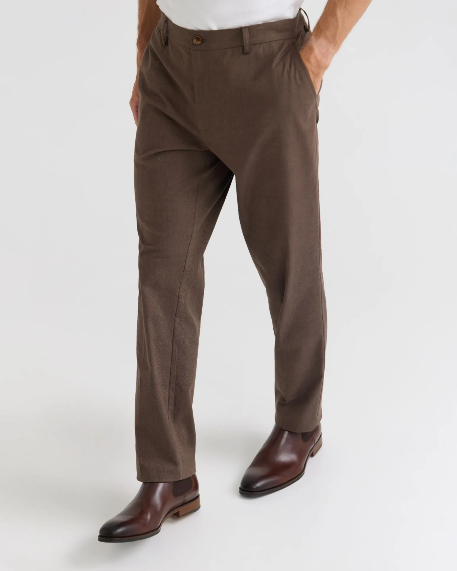 Marlo Herringbone Cotton Trousers