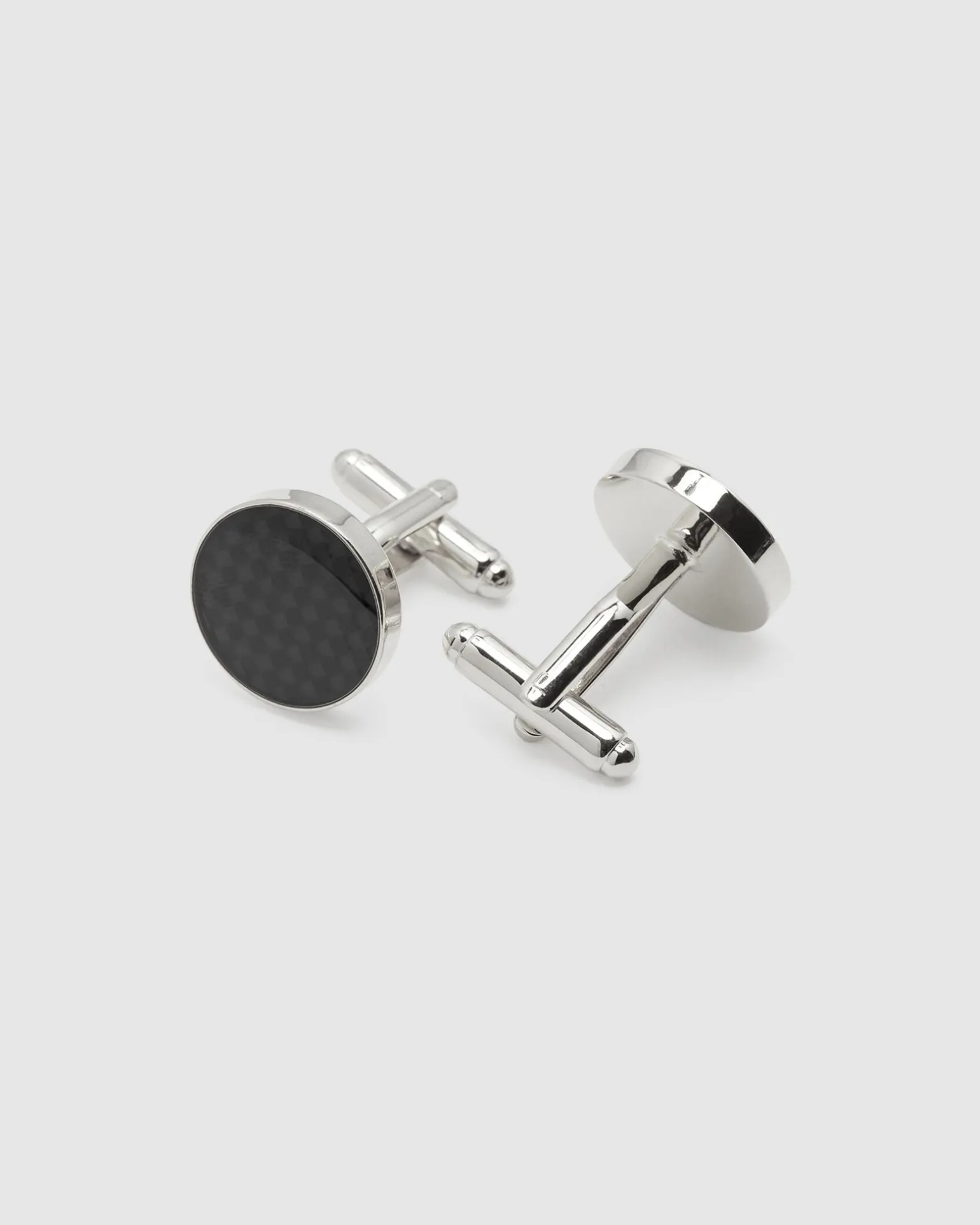 Mens Dark Circle Cuff Link