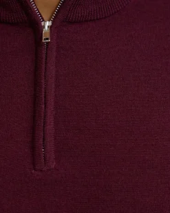 Merino Zip-Neck Wool Pullover