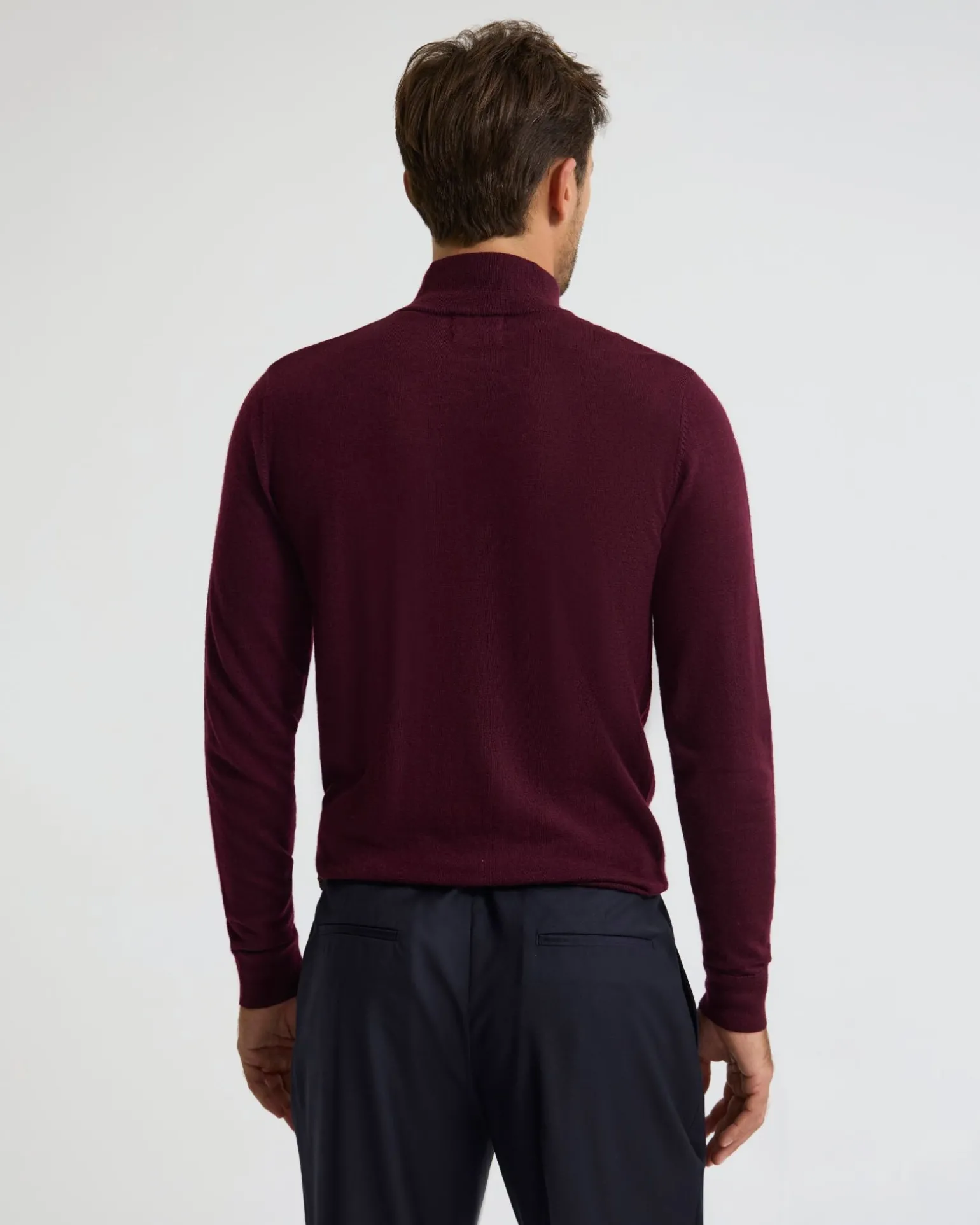 Merino Zip-Neck Wool Pullover