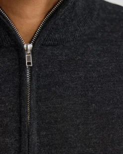 Merino Zip-Neck Wool Pullover