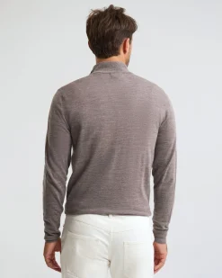 Merino Zip-Neck Wool Pullover