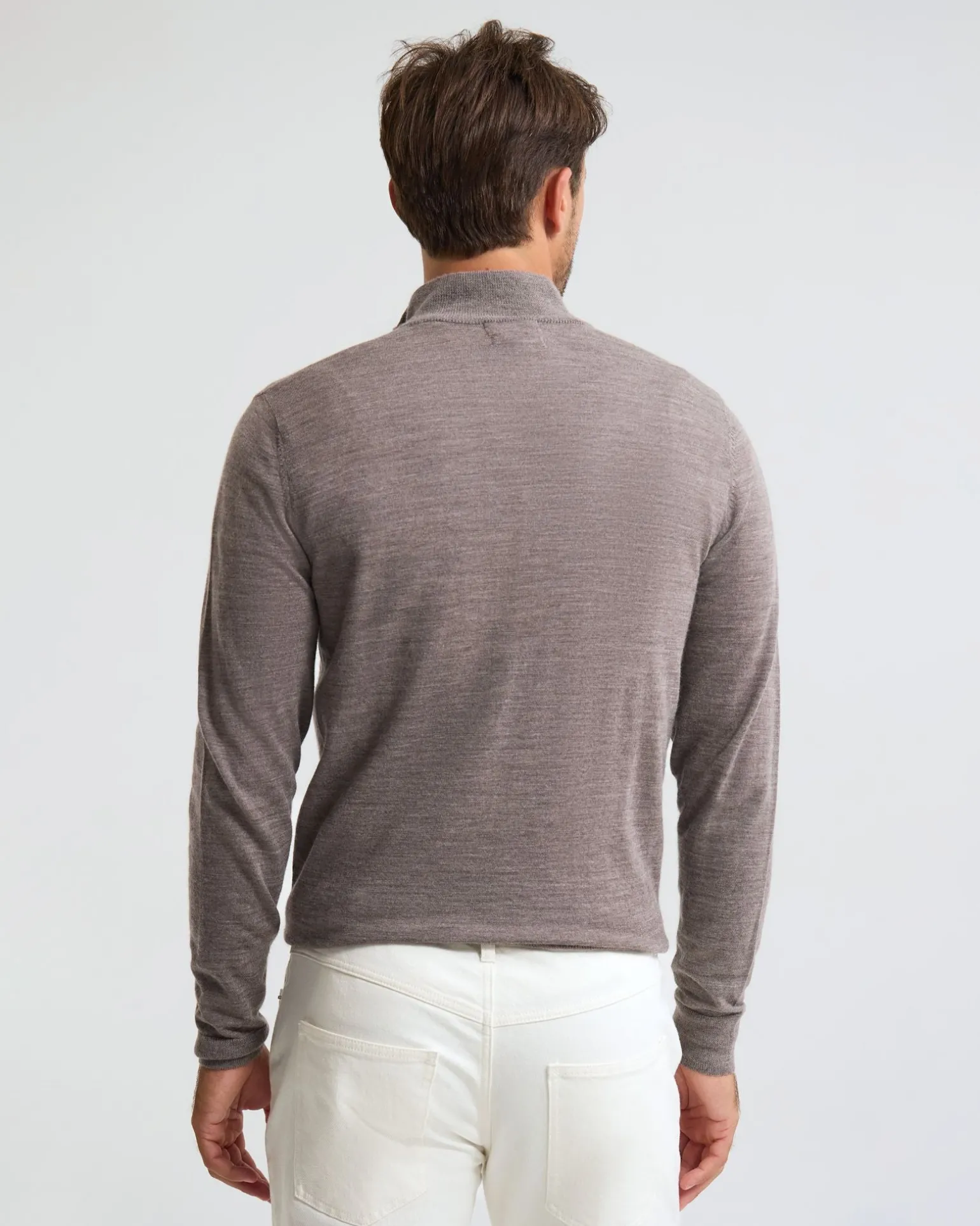 Merino Zip-Neck Wool Pullover