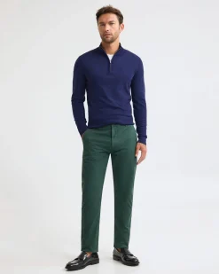 Merino Zip-Neck Wool Pullover