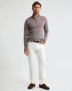 Merino Zip-Neck Wool Pullover