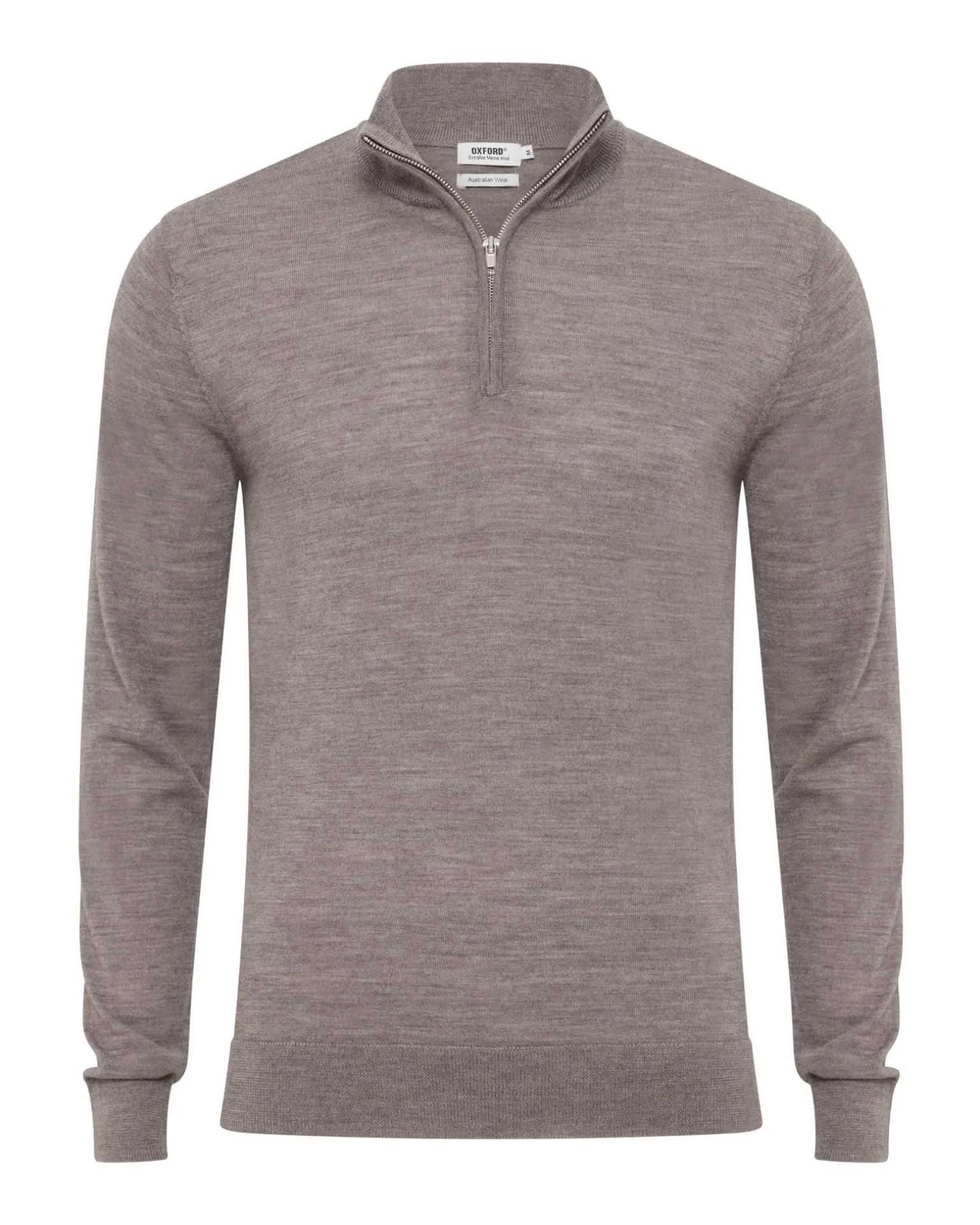 Merino Zip-Neck Wool Pullover