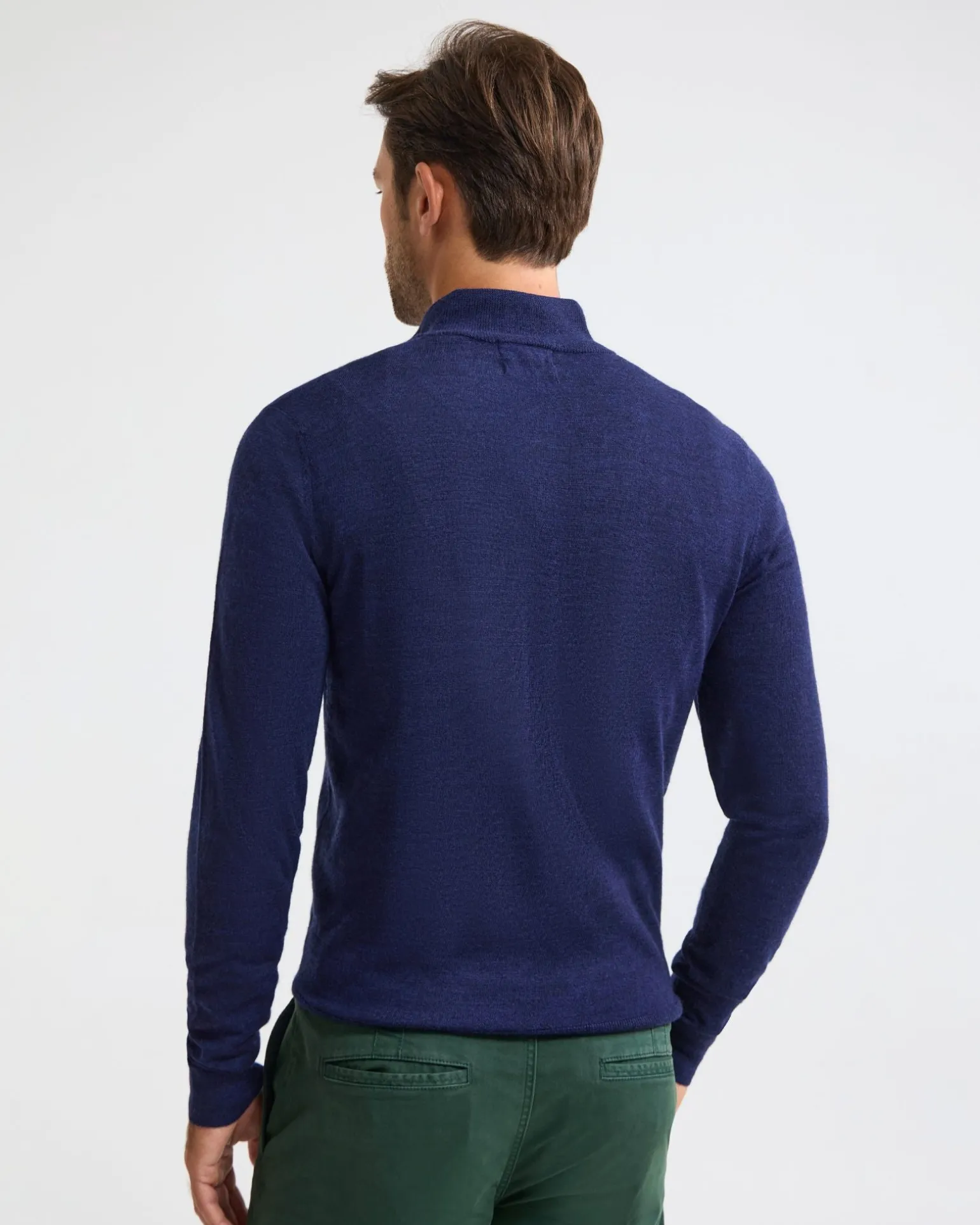 Merino Zip-Neck Wool Pullover