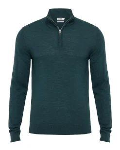 Merino Zip-Neck Wool Pullover
