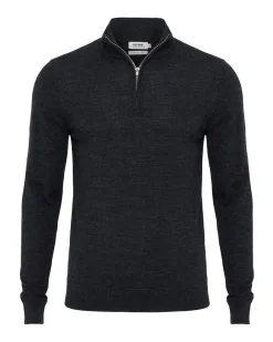 Merino Zip-Neck Wool Pullover