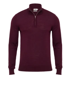 Merino Zip-Neck Wool Pullover