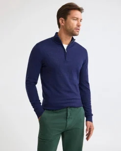 Merino Zip-Neck Wool Pullover