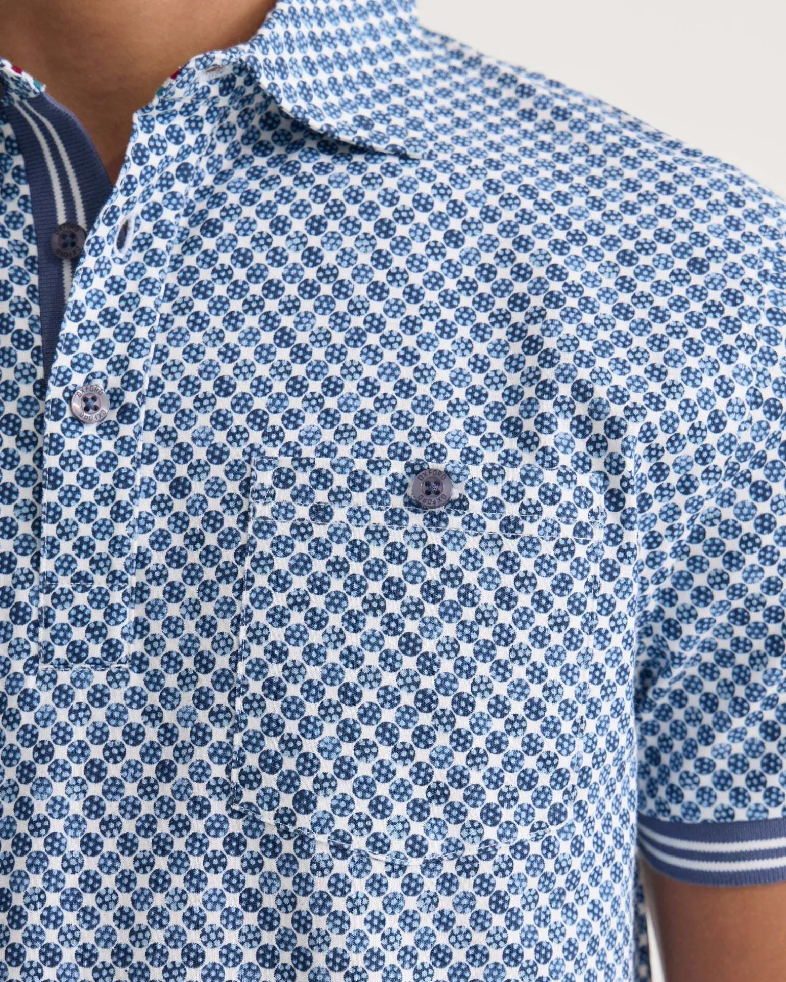 Milo Printed Jersey Polo With Pocket