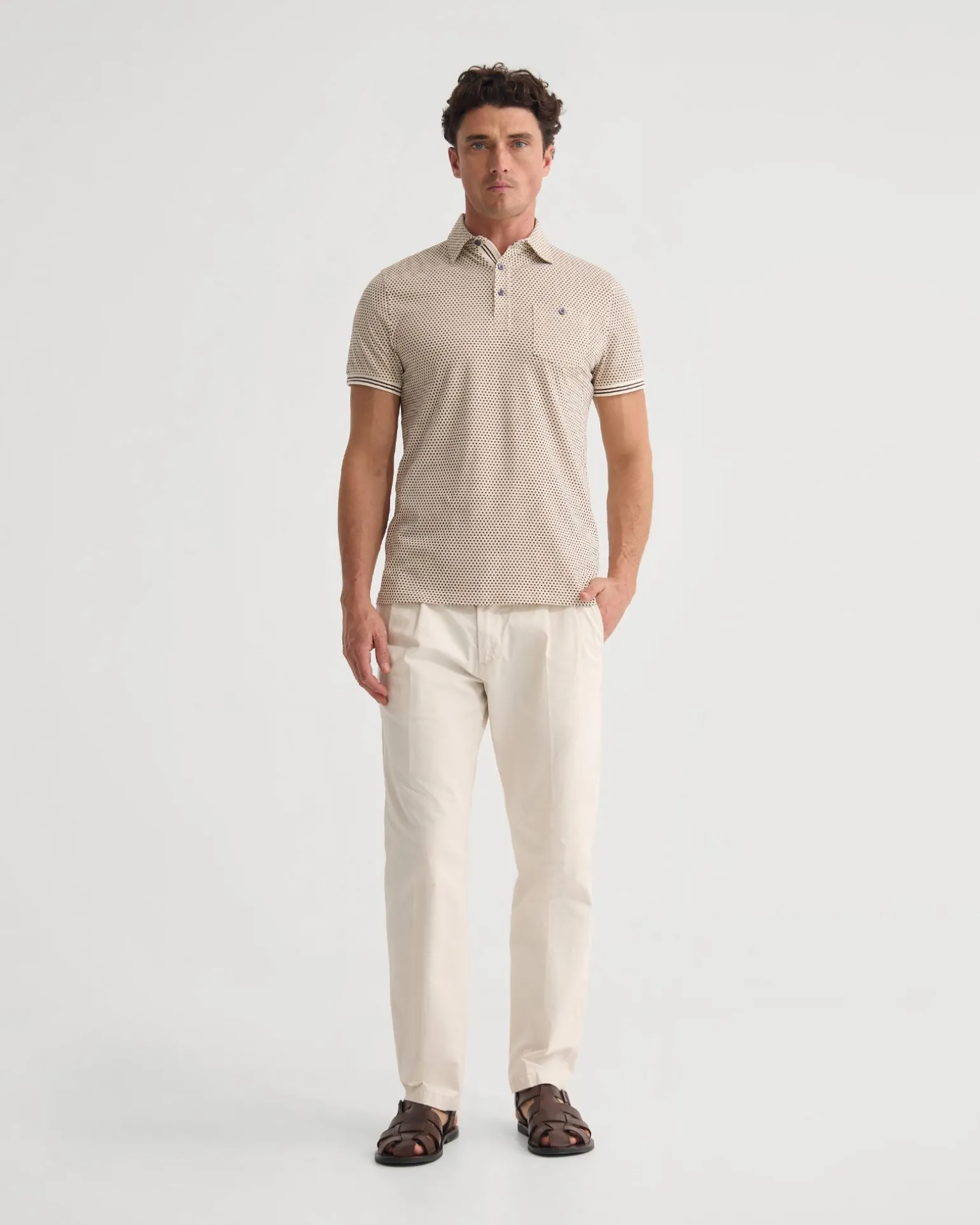 Milo Printed Jersey Polo With Pocket