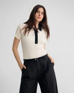 Monique Rib Polo Knit