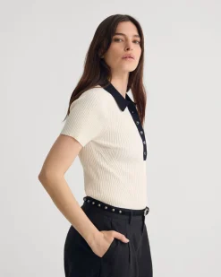 Monique Rib Polo Knit