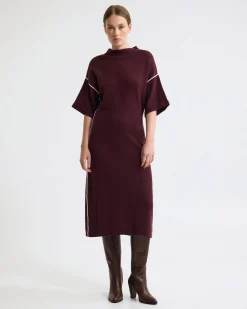 Natalya Knit Contrast Piping Dress