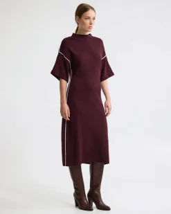 Natalya Knit Contrast Piping Dress