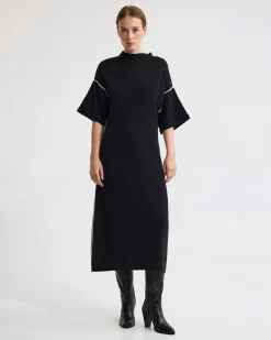 Natalya Knit Contrast Piping Dress