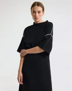 Natalya Knit Contrast Piping Dress